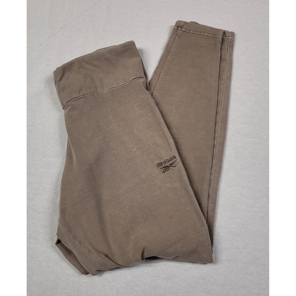 Reebok Classics Natural Dye Leggings Taupe Brown High Waist Women's Size M